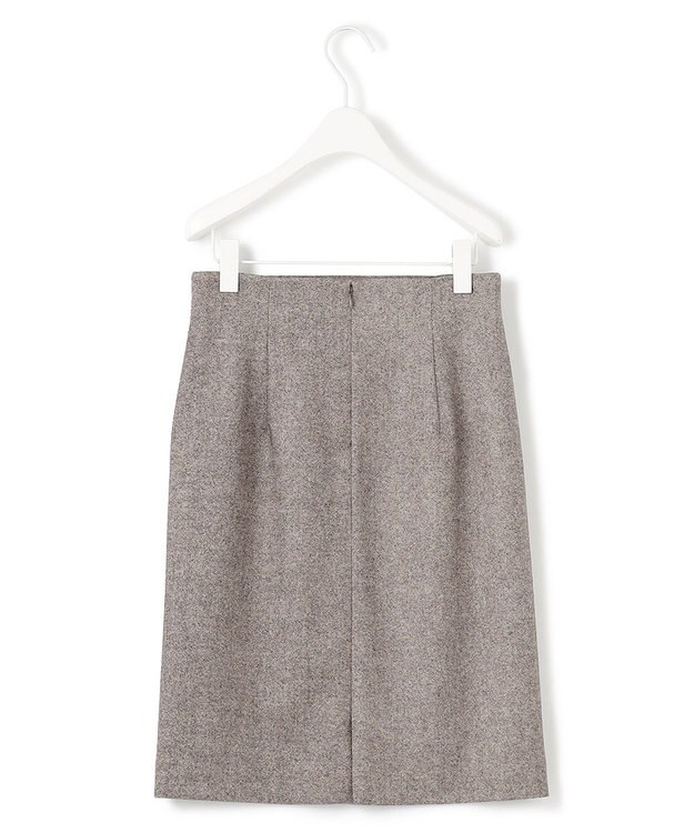 ICB L シックツイード スカート ブラウンミックス系