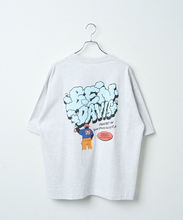 WEGO 【ユニセックス着用ITEM/綿100％/SMLサイズ】別注ベンデイビスプランプロゴT オートミール