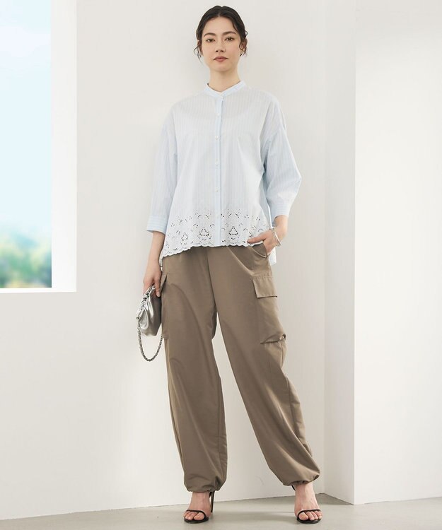 自由区 【SHIHOさん着用】ハイカウントカーゴ パンツ カーキ