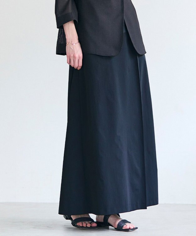 BEIGE， YANN / ラップタック フレアスカート Black