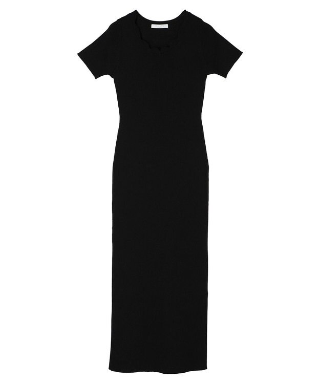 Green Parks リブニットワンピース Black