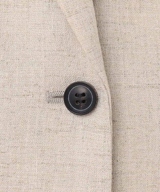 BEIGE， 【洗える】CAROLE / リネンライクノースリーブジレジャケット Sand