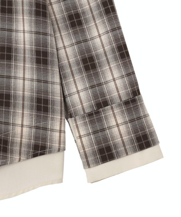 CRAFT STANDARD BOUTIQUE レイヤードライクチェックシャツ Brown