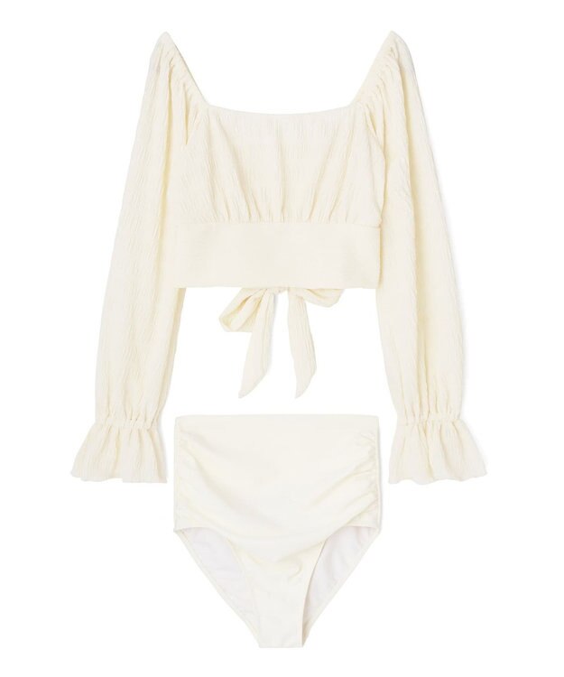 San-ai Resort（三愛水着楽園） 【SALE】トップス付き3点セット水着　9M　【San-ai Resort（サンアイリゾート）】 ホワイト