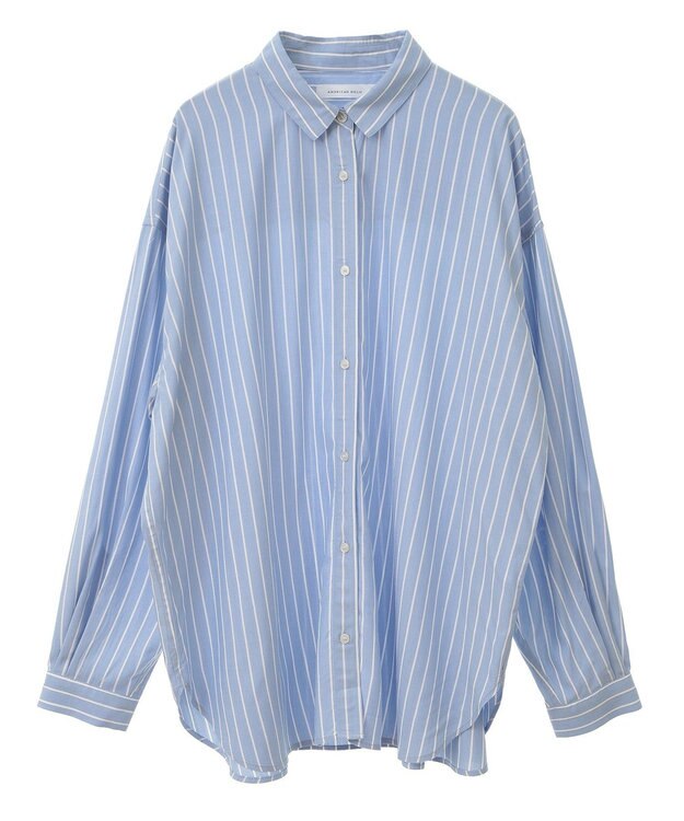 AMERICAN HOLIC サラックールバックタックシャツ Stripe Sax