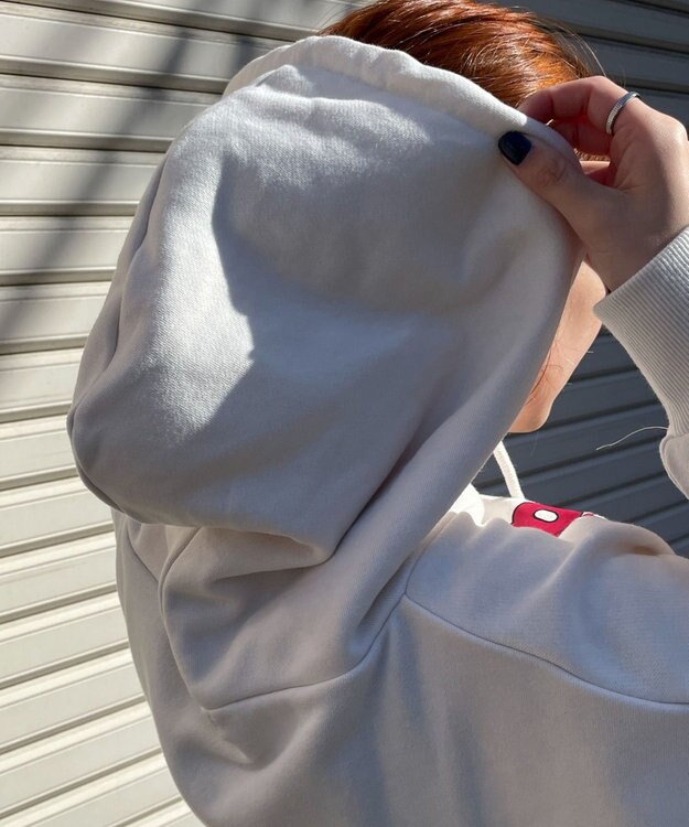 WEGO ロゴビッグプルパーカー ホワイトアイボリー