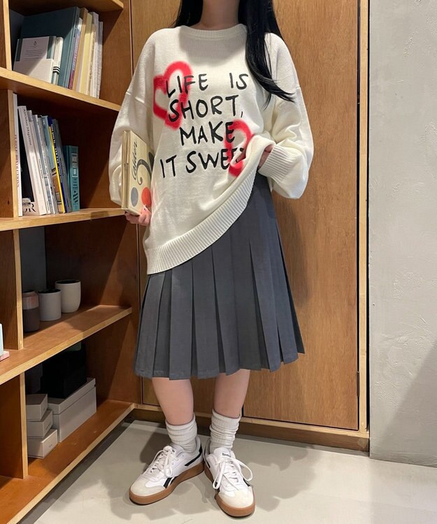 WEGO グラフィックBIGニットプルオーバー 柄2