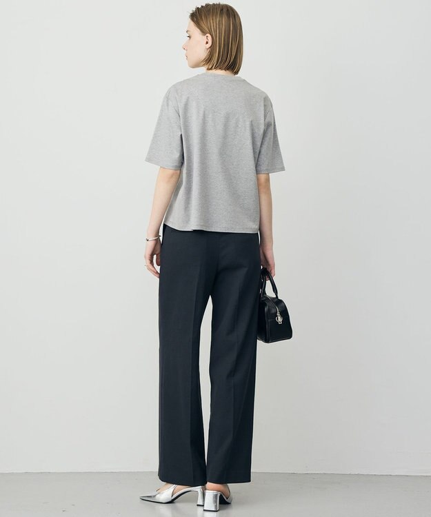 ICB L レースコンビ ロゴTシャツ ライトグレー