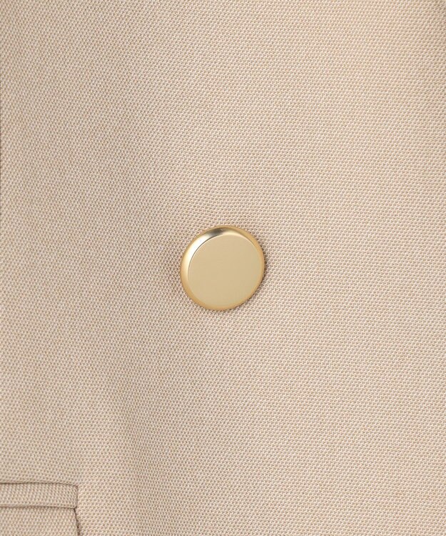 ANY SIS 褒めらレディストレッチ テーラード ジャケット ベージュシャンブレー