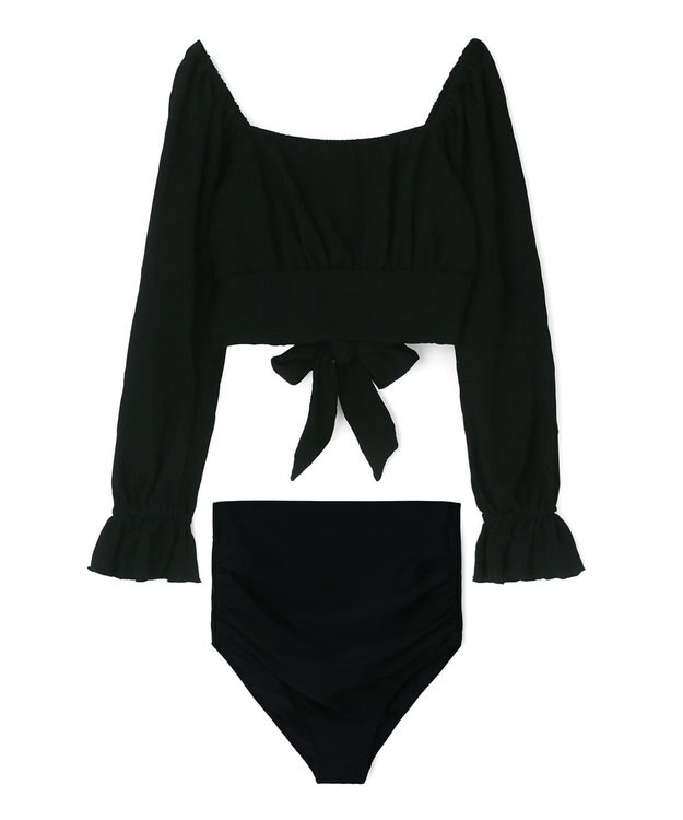 San-ai Resort（三愛水着楽園） 【SALE】トップス付き3点セット水着　9M　【San-ai Resort（サンアイリゾート）】 ブラック