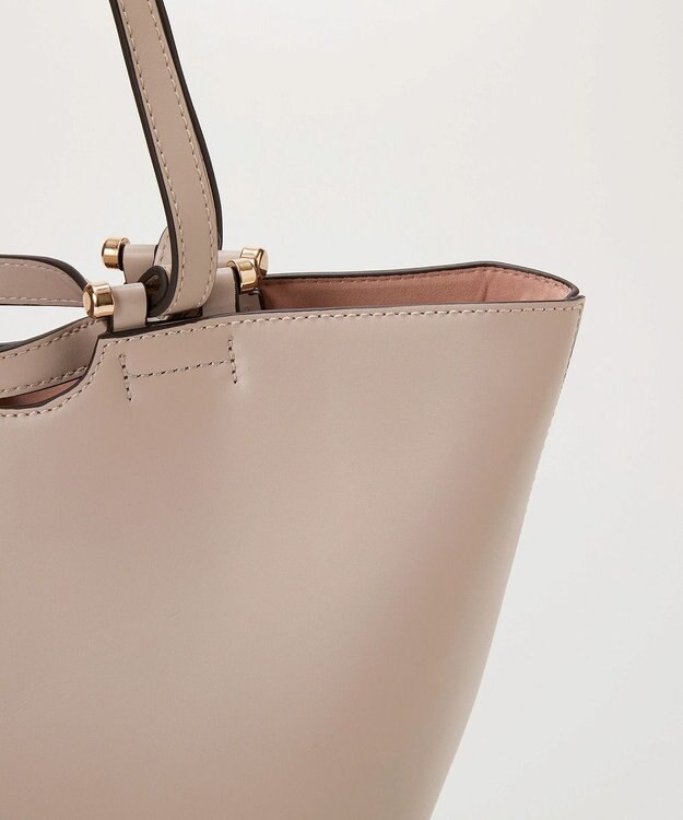 TOPKAPI 【TREASURE TOPKAPI】スムースレザー ダブルハンドル トートバッグ アイボリー