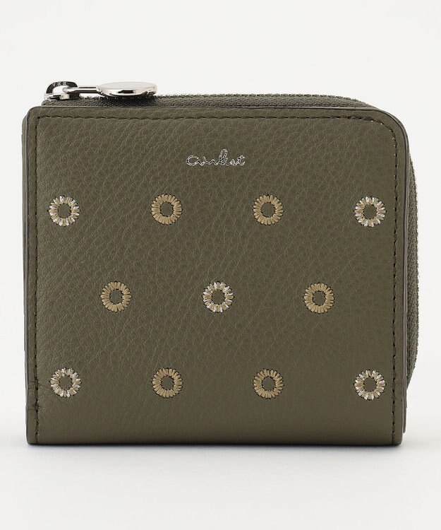 airlist コンパクト二つ折り財布 Daisy デイジー モスグリーン