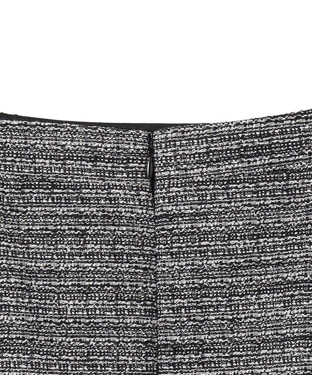 23区 L ライトシャインツイード スカート ブラックミックス