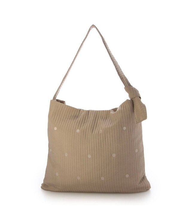 UNBILLION カシュカシュ cachecache / ラインドットワンショルダートート ベージュ