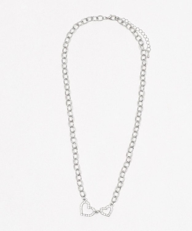 WEGO Lラインストーンダブルモチーフネックレス 柄1