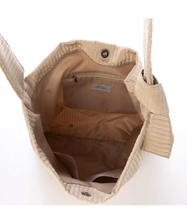 UNBILLION カシュカシュ cachecache / ラインドットワンショルダートート ベージュ