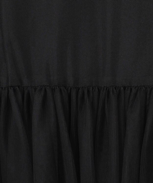 BEIGE， 【洗える・GISELe 4月号掲載】KALMIA / ノースリーブチュールドレス Black