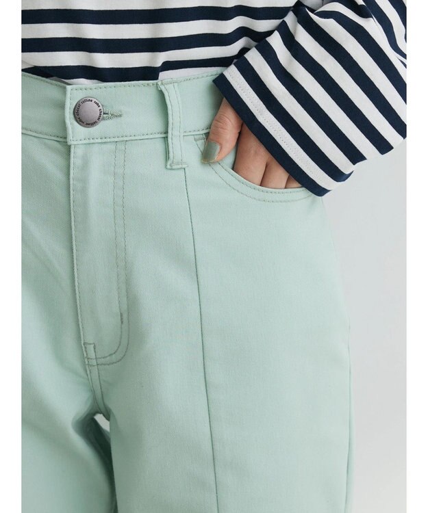 Green Parks ＧＵＭストレッチカラースリムストレートパンツ Mint