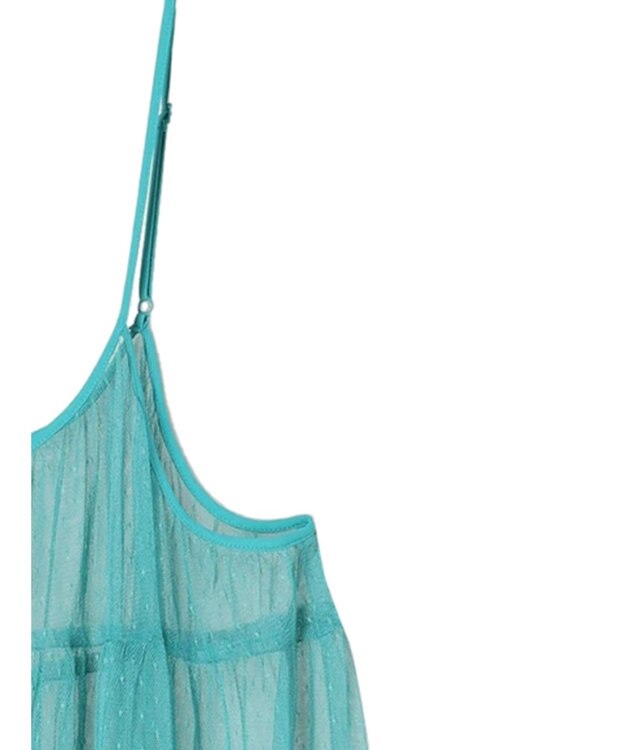 Green Parks ・ＥＬＥＮＣＡＲＥ　ＤＵＥ　２ｗａｙチュールキャミワンピ Turquoise Blue