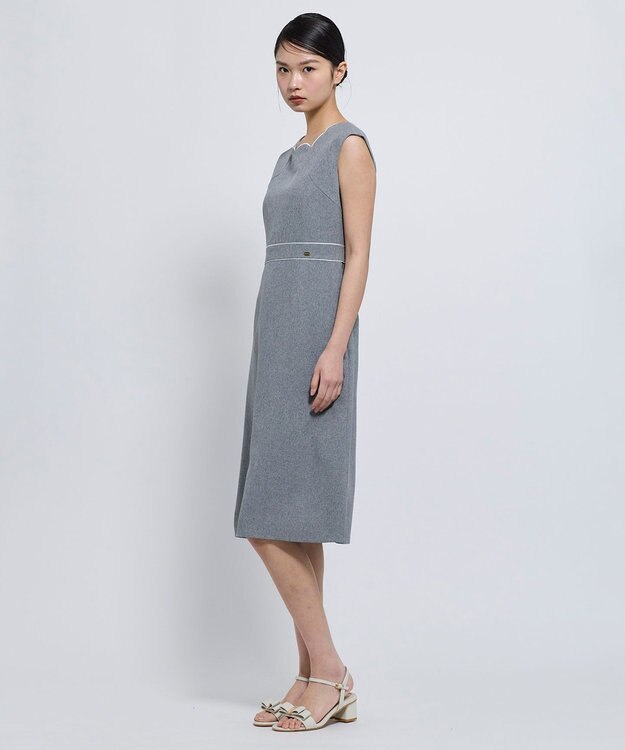 TOCCA 【松木育未さん着用】FLORAL SILHOUETTE ドレス グレー系