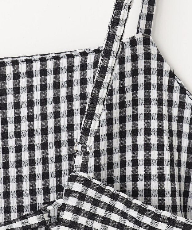 ANY 【洗濯機可能】ギンガムギャザーワンピース ギンガム