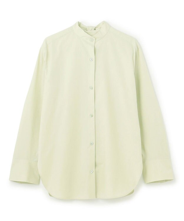 BEIGE， 【洗える】CLOVER / コットンバックボウタイブラウス Sage