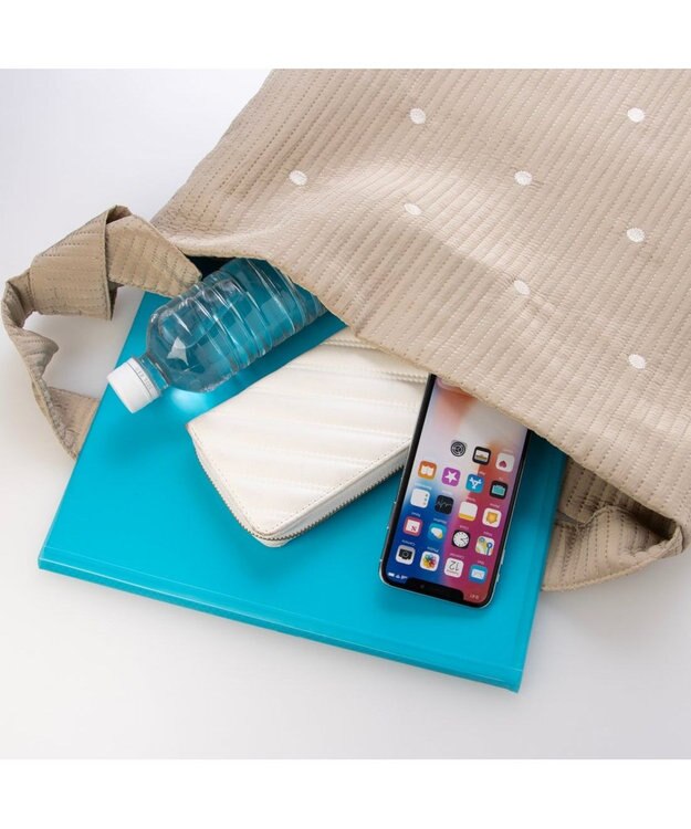 UNBILLION カシュカシュ cachecache / ラインドットワンショルダートート ベージュ