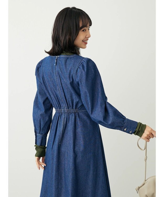 Green Parks ・ＥＬＥＮＣＡＲＥ　ＤＵＥウエストタックデニムワンピース Indigo