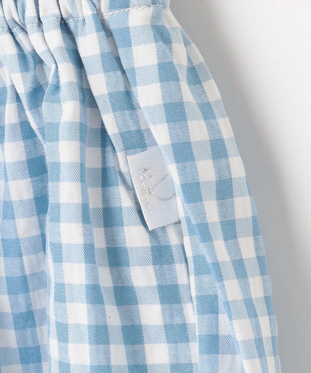 組曲 KIDS 【80-90㎝】ギンガム セットアップ ブルー系3