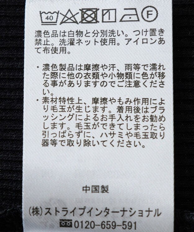 earth music&ecology ラメテレコハイネックプルオーバー Black