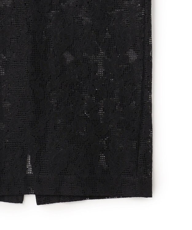 BEIGE， FLUORITE / 異素材コンビ レーススカート Black
