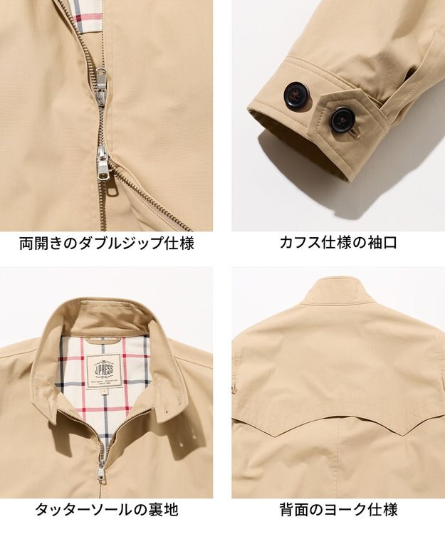 J.PRESS MEN コットンポリエステルポプリン ゴルフジャケット ベージュ系