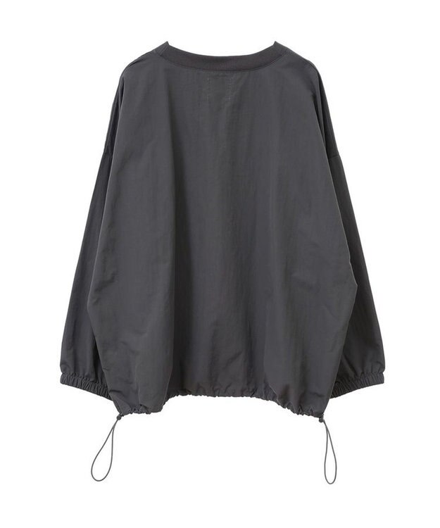 Green Parks ナイロンロゴＶネックプルオーバー Charcoal Gray