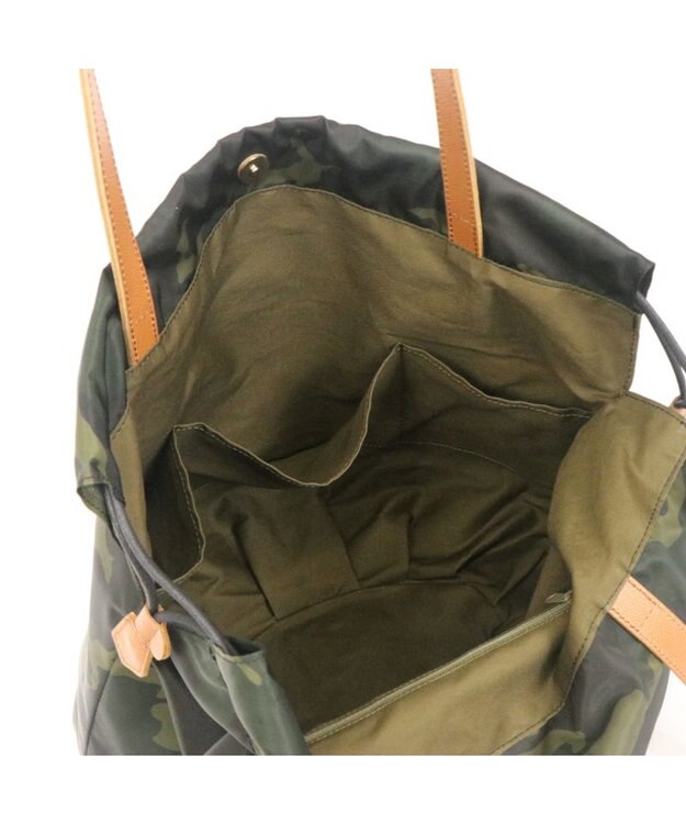 Regalo Felice 【軽量 / 大容量 / フォルムが変えられる】巾着トート / REGALO OL(オリーブ×キャメル)