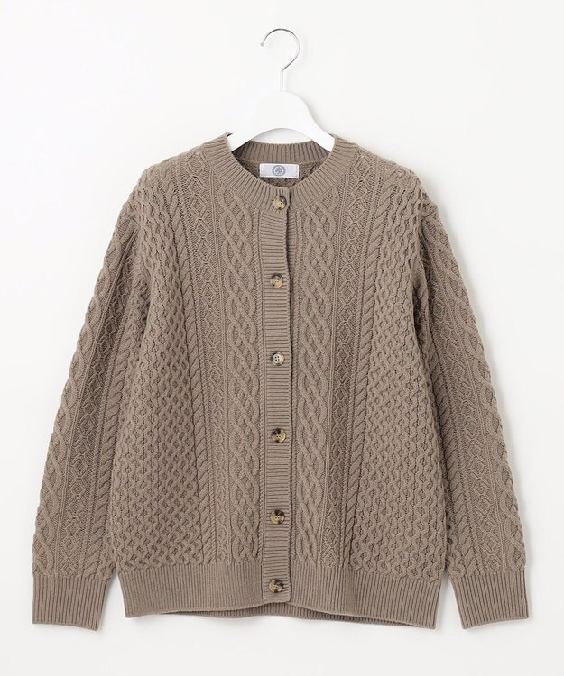 J.PRESS LADIES 【洗える】EIGER CORD カーディガン ブラウン系