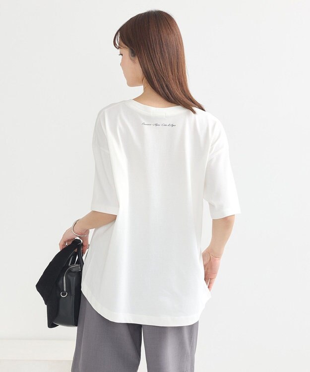 earth music&ecology ＰｈｏｔｏスリットＴ Off White