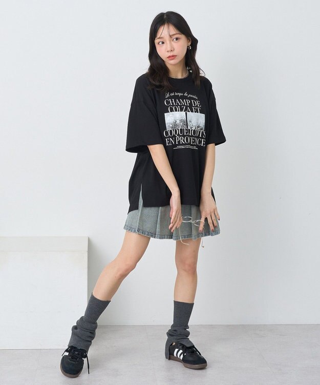 earth music&ecology ＰｈｏｔｏスリットＴ Black
