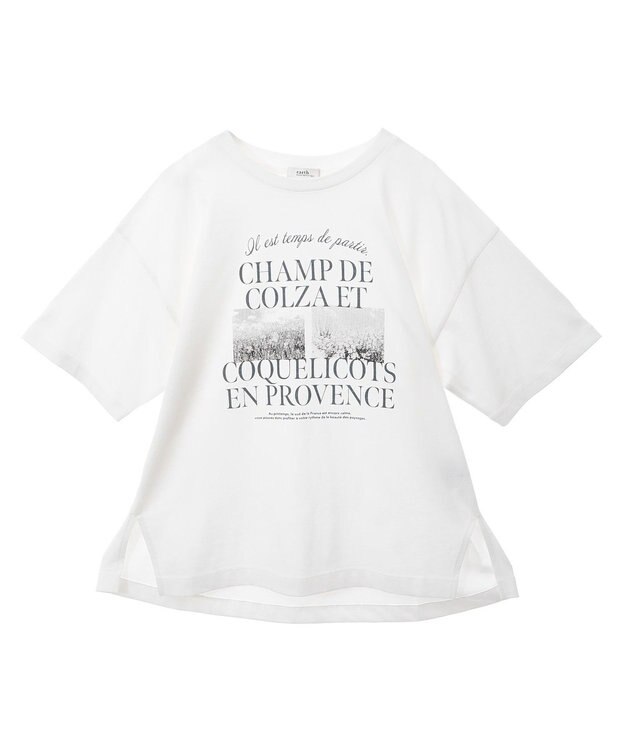 earth music&ecology ＰｈｏｔｏスリットＴ Off White