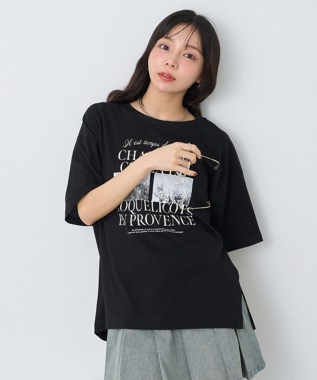 earth music&ecology ＰｈｏｔｏスリットＴ Black