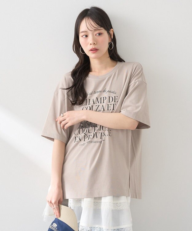 earth music&ecology ＰｈｏｔｏスリットＴ Beige