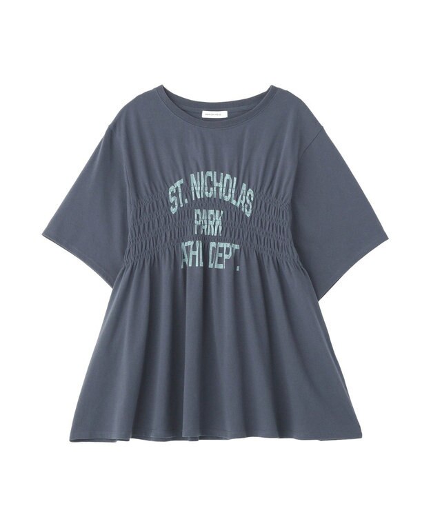 AMERICAN HOLIC シャーリングプリントTシャツ Navy