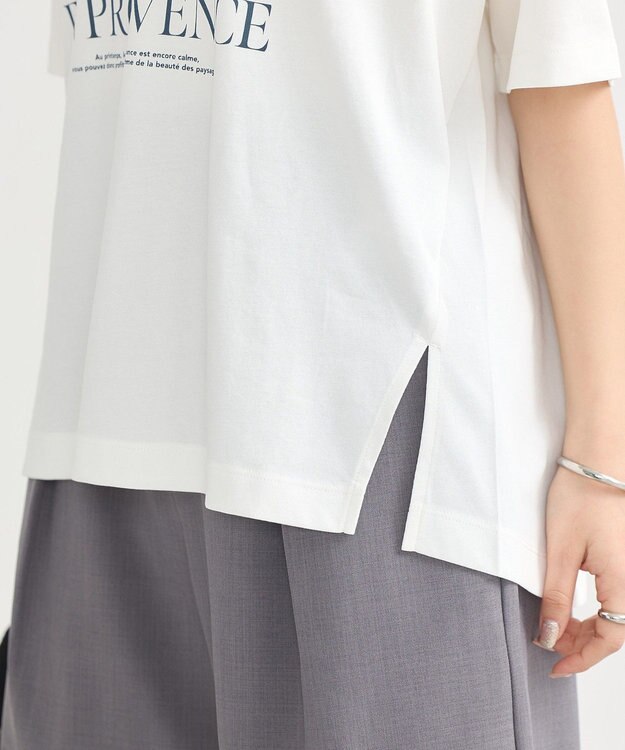 earth music&ecology ＰｈｏｔｏスリットＴ Off White