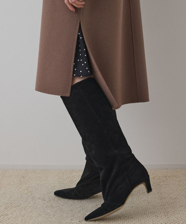 GRACE CONTINENTAL ウールカシミヤリバーコート ブラウン