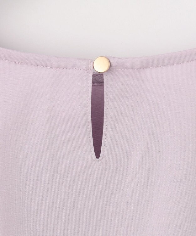 ANY SIS シルケットストライプ フレアスリーブ カットソー 【WEB・一部店舗限定】ラベンダー