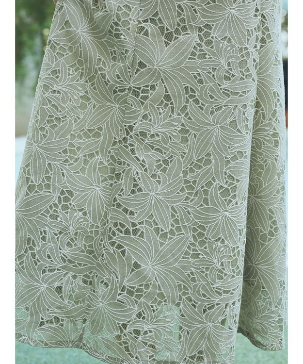 earth music&ecology ＳＥＴ２点　シアーブラウス＋レースキャミワンピース Mint