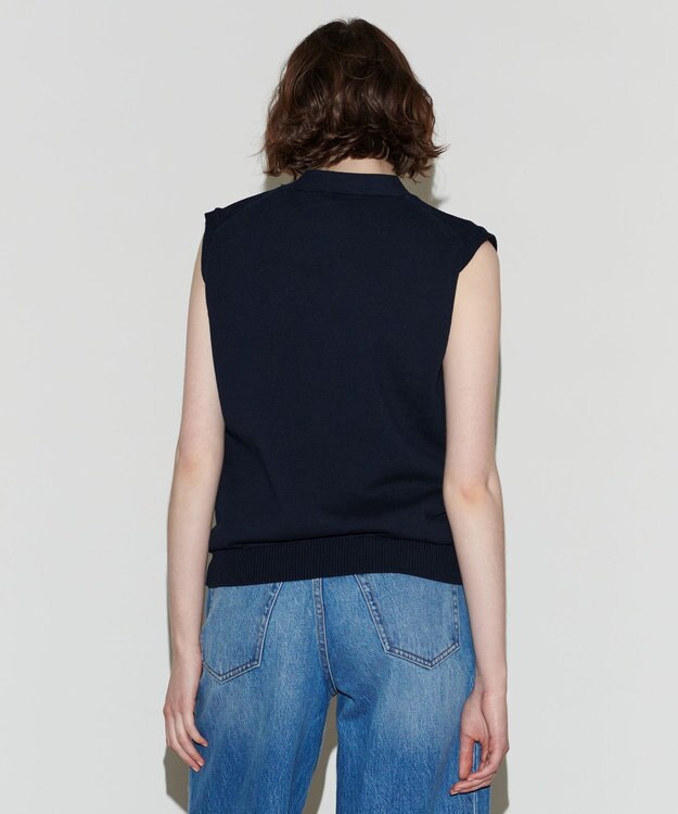 NAVE 【Nave 　洗える】ルピナス コットンニットベスト ネイビー系