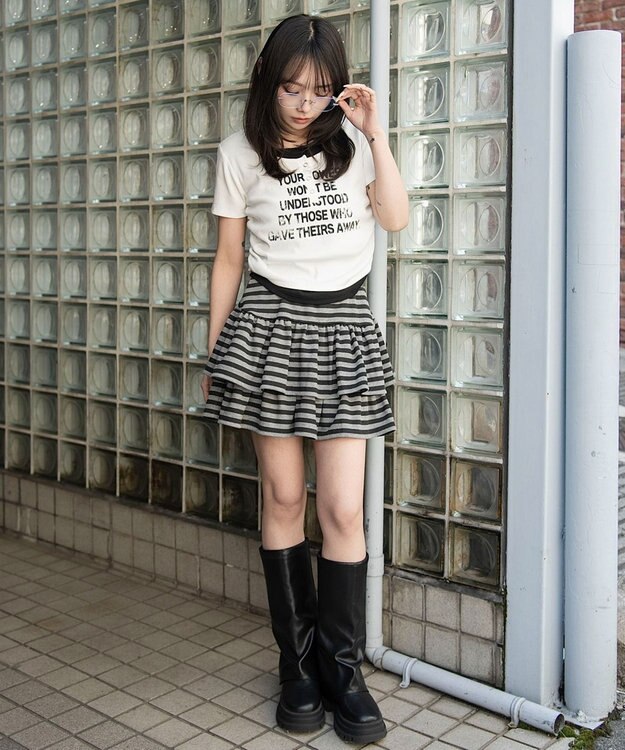 WEGO レイヤードグラフィックT ホワイト