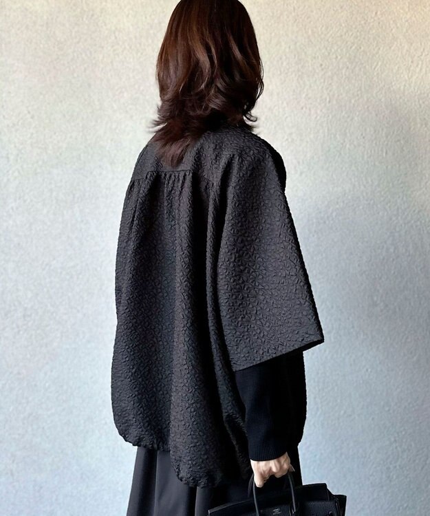 Green Parks AnriettMusee フロントジップジャガードブルゾン Black