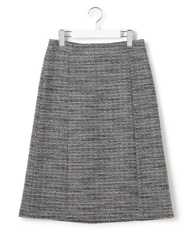 23区 L ライトシャインツイード スカート ブラックミックス