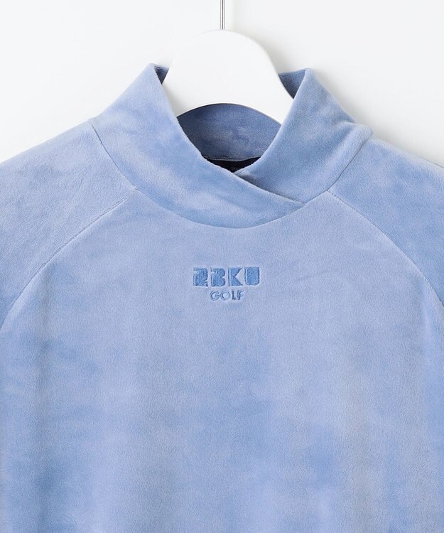 23区GOLF 今シーズンのイチオシ【WOMEN】ベロア ショールモックネック サックスブルー系